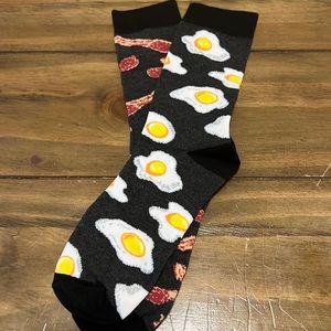 Bacon and Eggs Socks.  One size fits all.